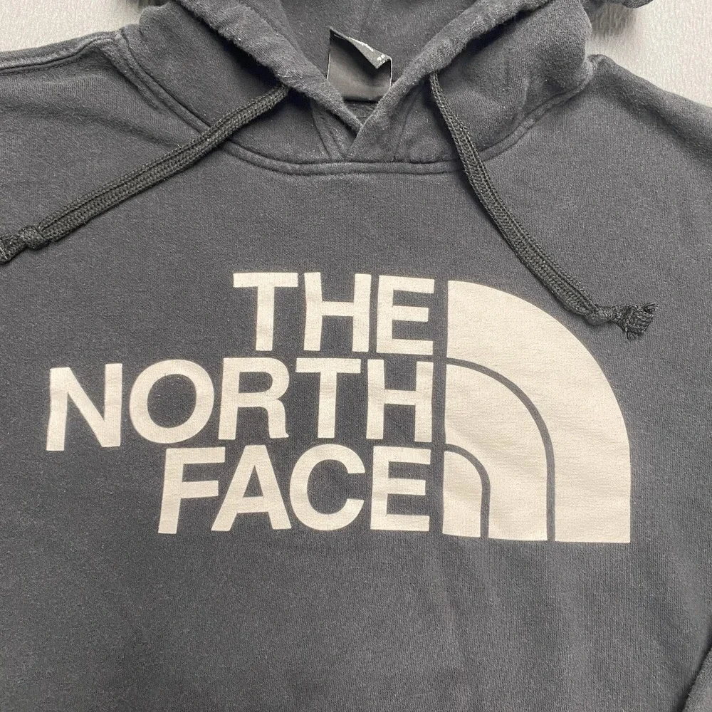 The‎ North Face Hoodie Sweatshirt Mens Small Black Fleece Pullover Graphic Logo